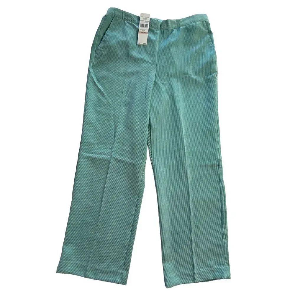 Alfred Dunner Women’s Size 12 Plush Ave Pants in Seafoam Green